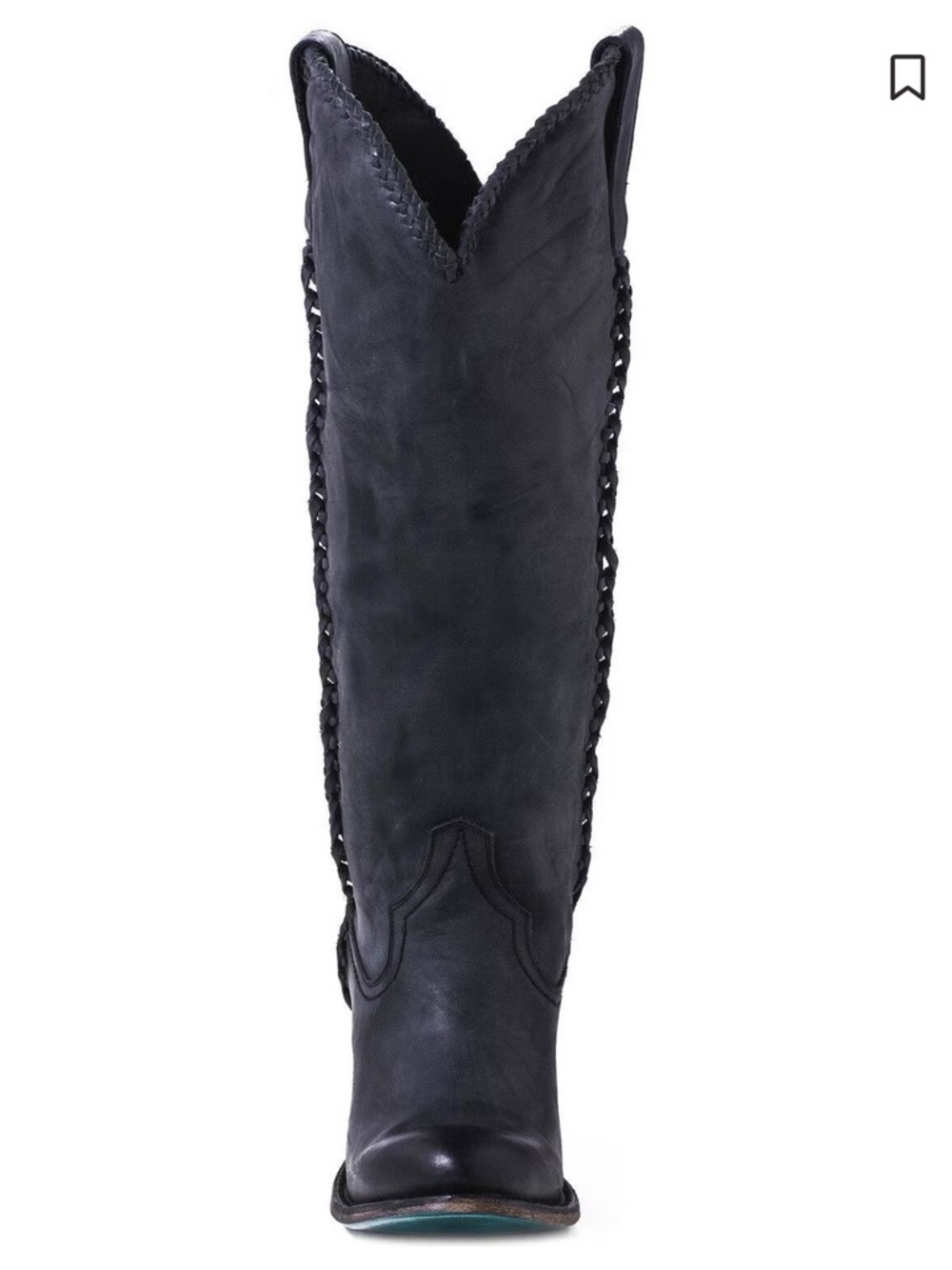 LANE WOMEN'S PLAIN JANE DISTRESSED
ROUND TOE WESTERN BOOTS in Black Size 6 - Picture 5 of 12